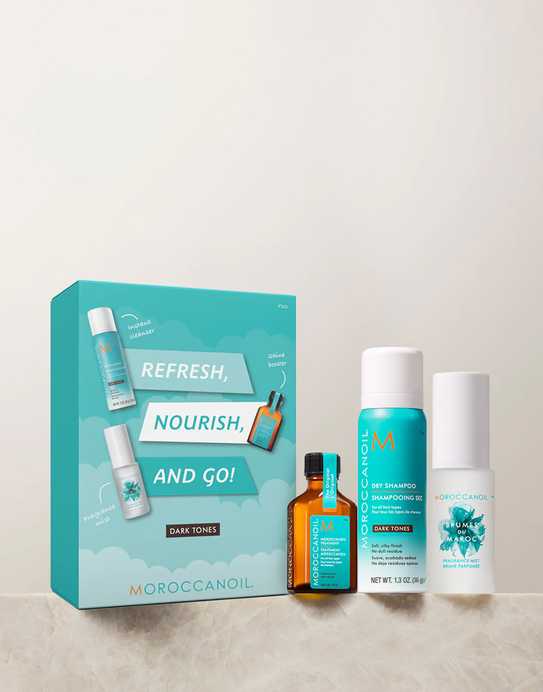 Refresh, Nourish & Go Kit - Dark Tones
